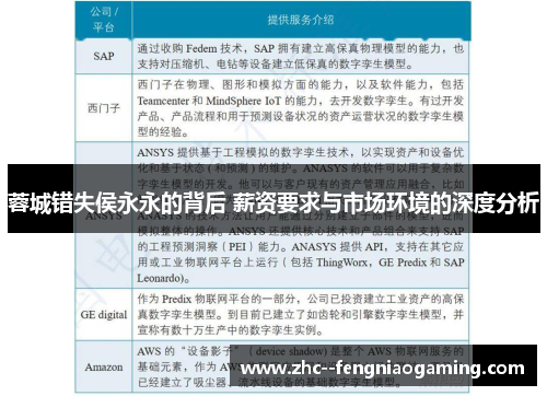 蓉城错失侯永永的背后 薪资要求与市场环境的深度分析 蓉城错失侯永永的背后 薪资要求与市场环境的深度分析
